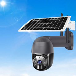 PTZ 6MP and 5MP Dual Resolution Outdoor Solar PTZ Security Camera with AI Human Detection and Night Vision